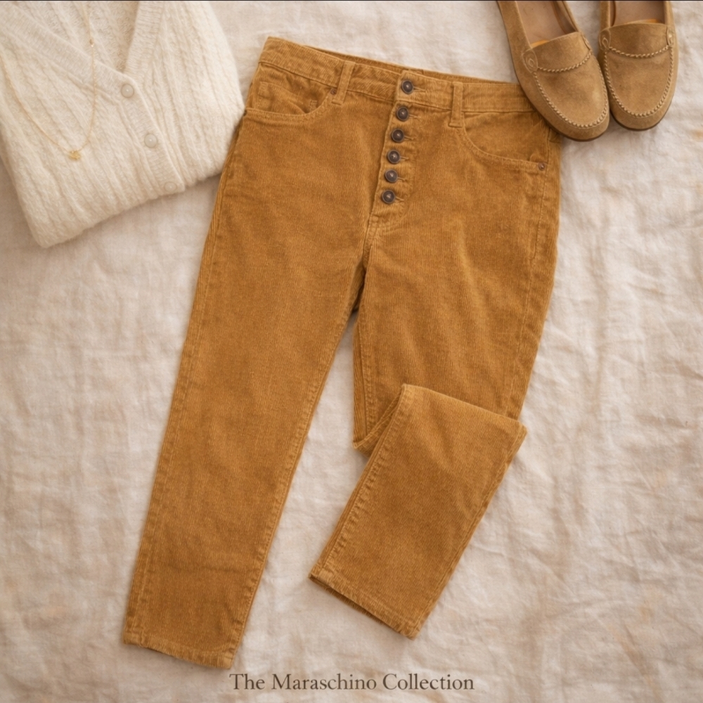 Anthropologie Pilcro High Rise Button Fly Corduroy Pants | 29 - Picture 9 of 10